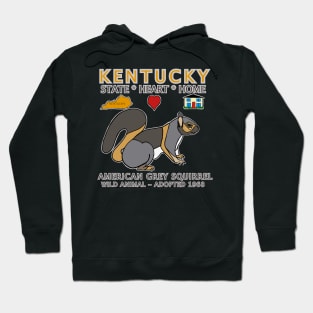 Kentucky - American Grey Squirrel - State, Heart, Home - State Symbols Hoodie